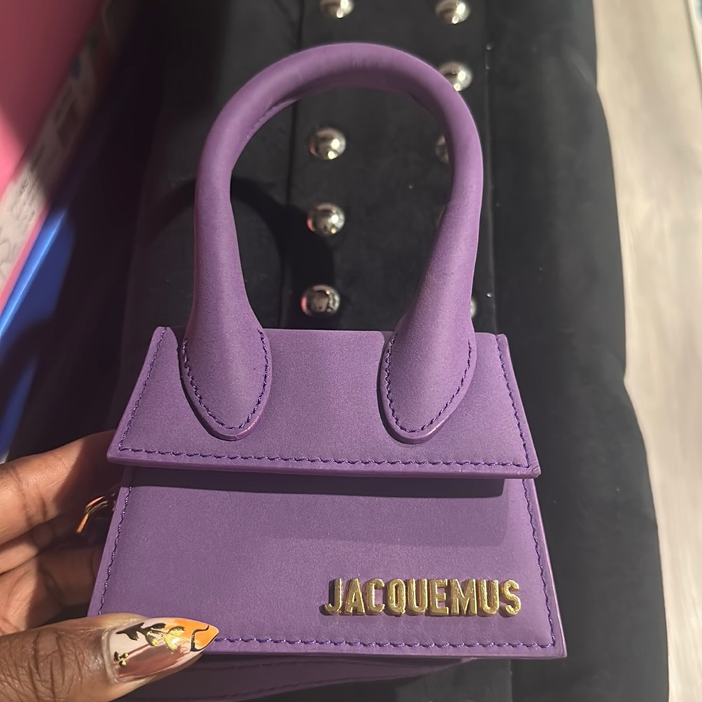 Jacquemus
Le Chiquito Matte Purple Leather Top-Handle Bag
